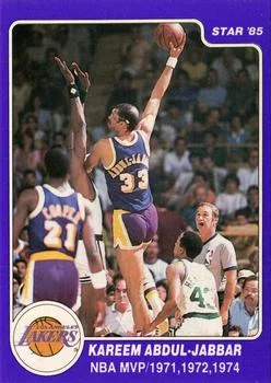 1985 Star Kareem Abdul-Jabbar Kareem Abdul-Jabbar NBA MVP / 1971 #7 card image