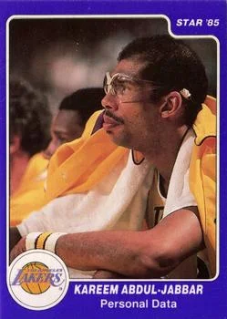 1985 Star Kareem Abdul-Jabbar Kareem Abdul-Jabbar Personal Data #17 card image