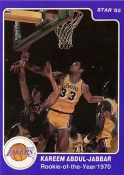1985 Star Kareem Abdul-Jabbar Kareem Abdul-Jabbar Rookie-of-the-Year / 1970 #13 card image