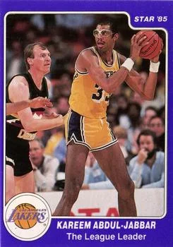 1985 Star Kareem Abdul-Jabbar Kareem Abdul-Jabbar The League Leader #15 card image