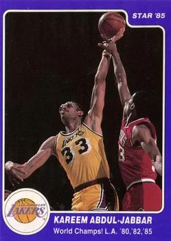 1985 Star Kareem Abdul-Jabbar Kareem Abdul-Jabbar World Champs! L.A. '80 #11 card image