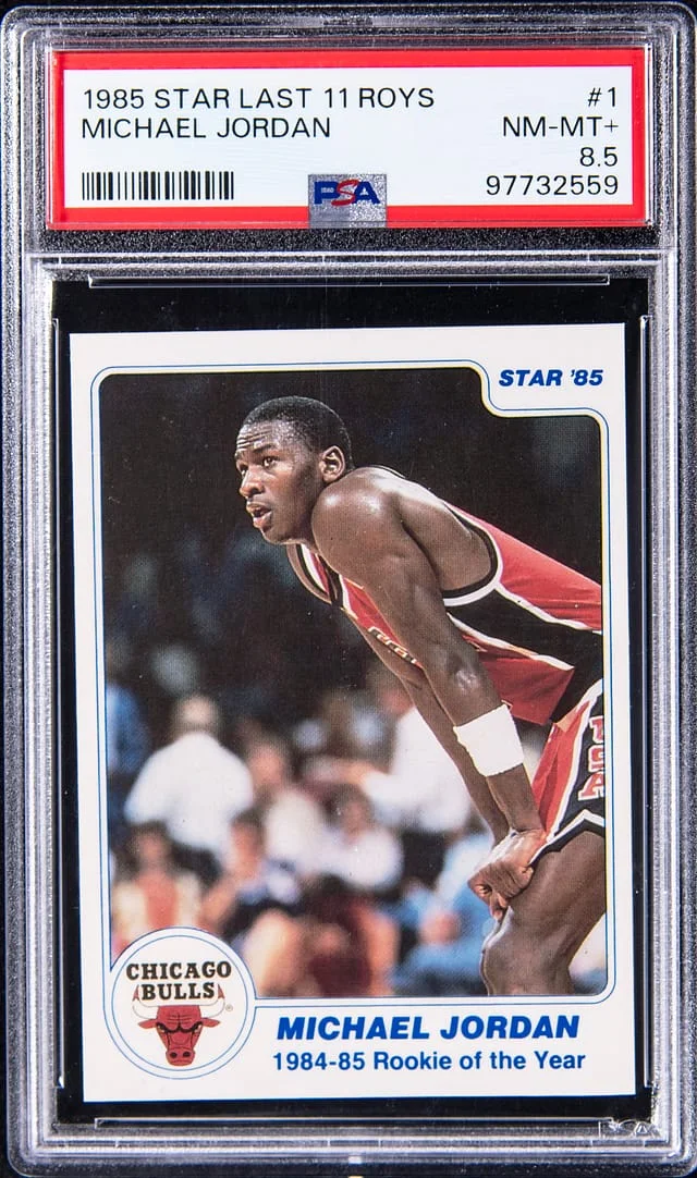1985 Star Last 11 ROY's Michael Jordan #1 card image