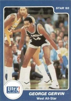 1985 Star Lite All-Stars George Gervin #10 card image