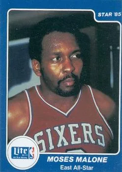 1985 Star Lite All-Stars Moses Malone #5 card image