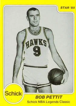 1985 Star Schick Legends Bob Pettit #20 card image