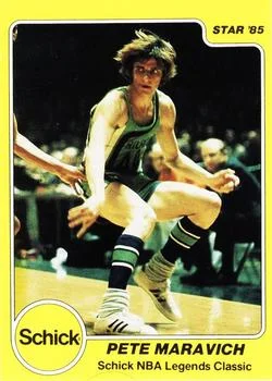 1985 Star Schick Legends Pete Maravich #18 card image