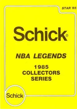 1985 Star Schick Legends Schick NBA Legends #1 card image