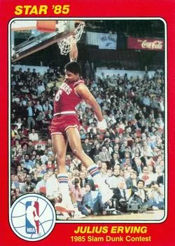 1985 Star Slam Dunk Supers Julius Erving #3 card image