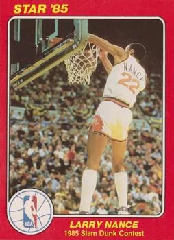 1985 Star Slam Dunk Supers Larry Nance #6 card image