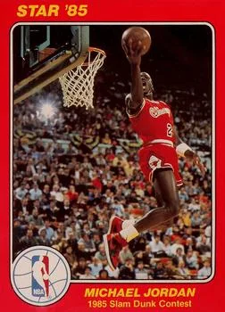 1985 Star Slam Dunk Supers Michael Jordan #5 card image