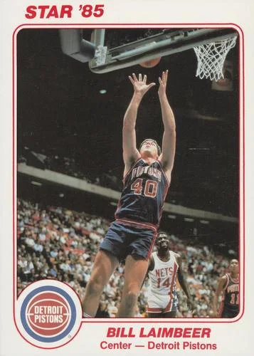 1985 Star Super Teams Detroit Pistons Bill Laimbeer #4 card image