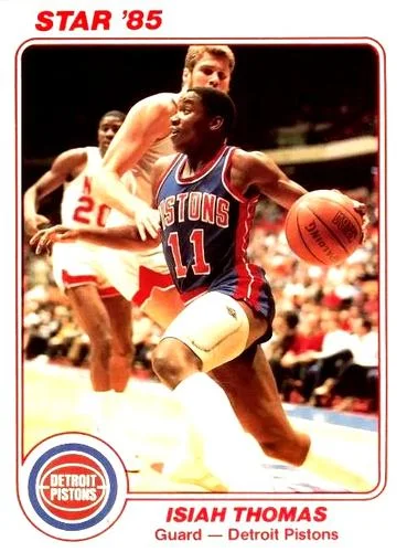 1985 Star Super Teams Detroit Pistons Isiah Thomas #1 card image