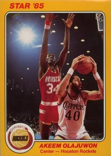 1985 Star Super Teams Houston Rockets Akeem Olajuwon #2 card image