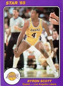 1985 Star Super Teams Los Angeles Lakers Byron Scott #4 card image