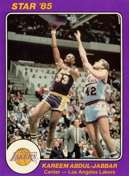1985 Star Super Teams Los Angeles Lakers Kareem Abdul-Jabbar #1 card image
