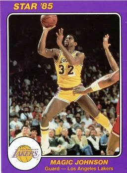 1985 Star Super Teams Los Angeles Lakers Magic Johnson #2 card image