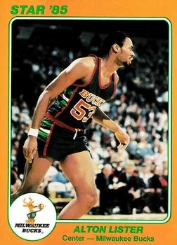 1985 Star Super Teams Milwaukee Bucks Alton Lister #5 card image