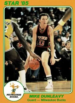 1985 Star Super Teams Milwaukee Bucks Mike Dunleavy #4 card image