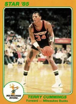 1985 Star Super Teams Milwaukee Bucks Terry Cummings #1 card image