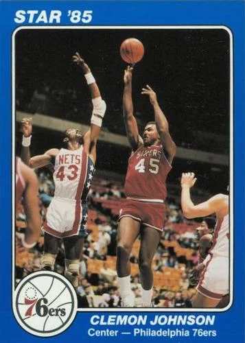 1985 Star Super Teams Philadelphia 76ers Clemon Johnson #4 card image