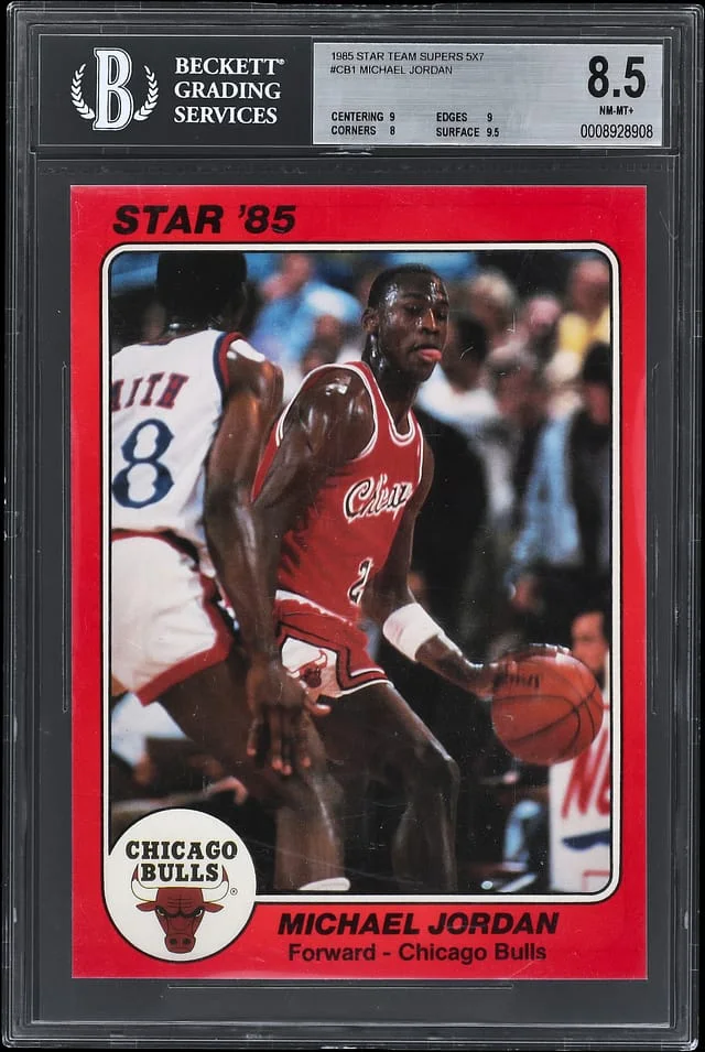 1985 Star Team Supers 5x7 Michael Jordan #CB1 card image