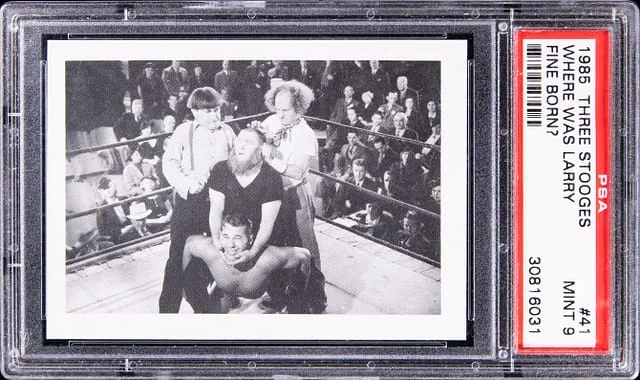 1985 Three Stooges Fine Born? Where was Larry #41 card image