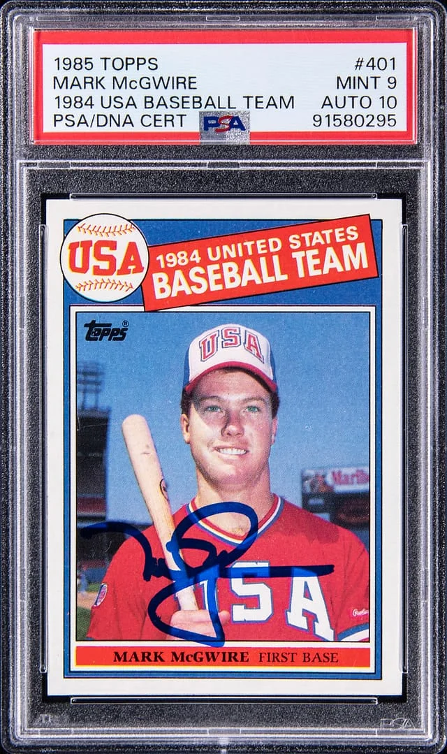 1985 Topps 1984 USA Baseball Team Mark McGwire #401 card image
