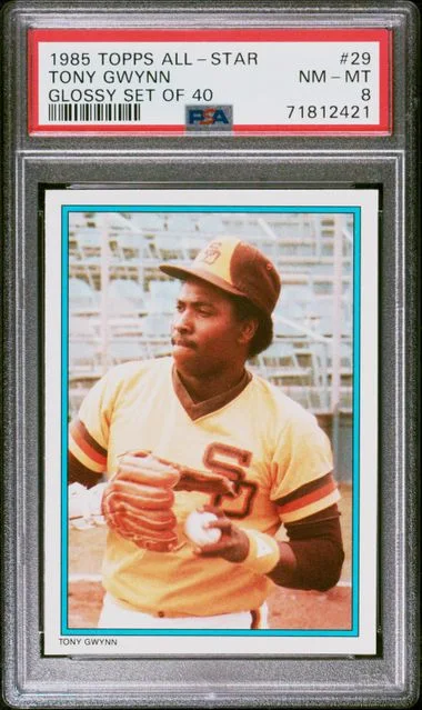 1985 Topps 29 Tony Gwynn All-Star Glossy Set Of #40 card image
