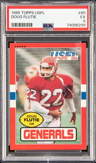 1985 Topps Doug Flutie Usfl #80 card image