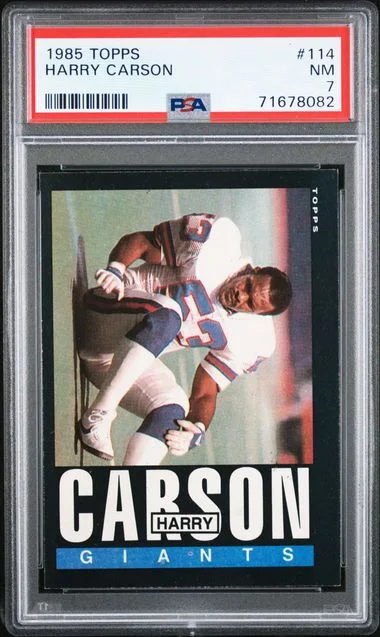 1985 Topps Harry Carson #114 card image