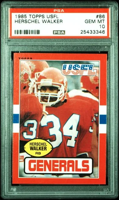 1985 Topps Herschel Walker Usfl #86 card image