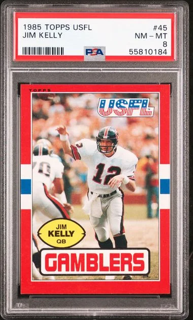 1985 Topps Jim Kelly Usfl #45 card image
