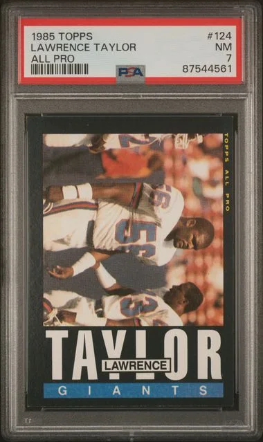 1985 Topps Lawrence Taylor All Pro #124 card image