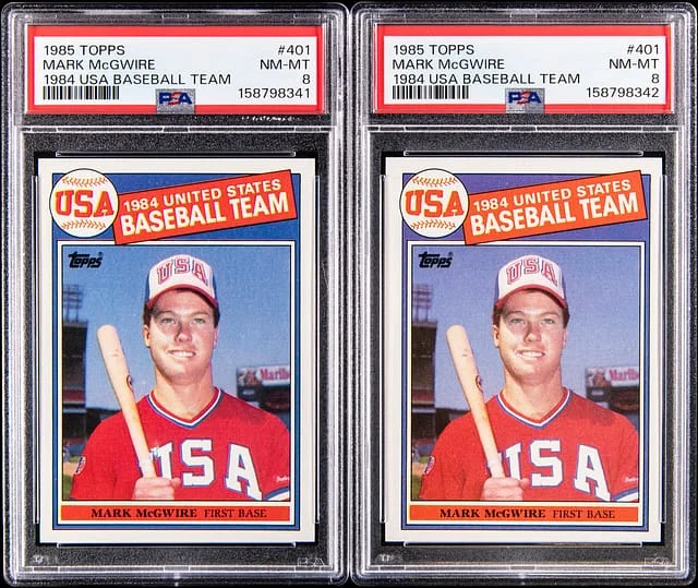 1985 Topps Mark McGwire Pair 1984 USA Baseball Team #401 card image