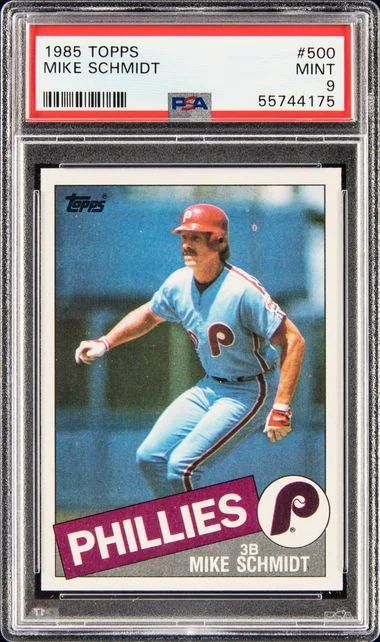 1985 Topps Mike Schmidt #500 card image