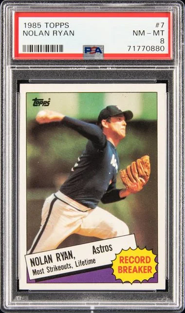 1985 Topps Nolan Ryan #7 card image