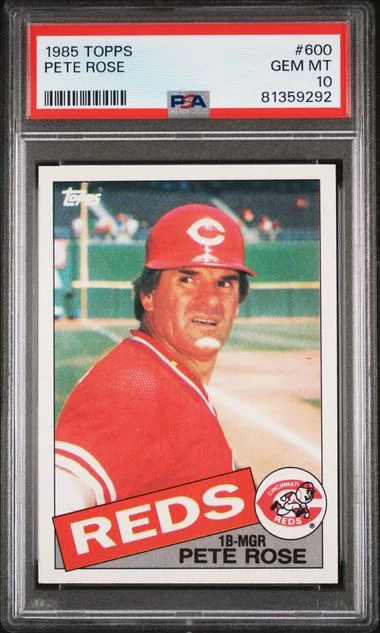 1985 Topps Pete Rose #600 card image