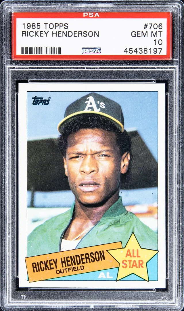 1985 Topps Rickey Henderson #706 card image