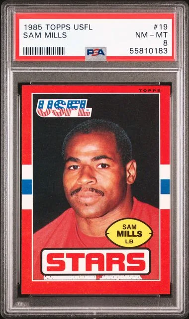 1985 Topps Sam Mills Usfl #19 card image