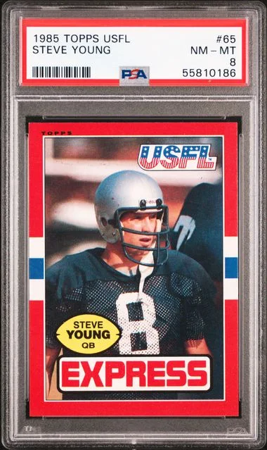 1985 Topps Steve Young Usfl #65 card image