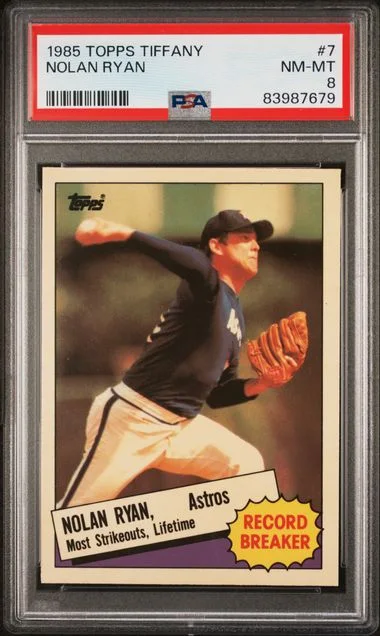 1985 Topps Tiffany Nolan Ryan #7 card image