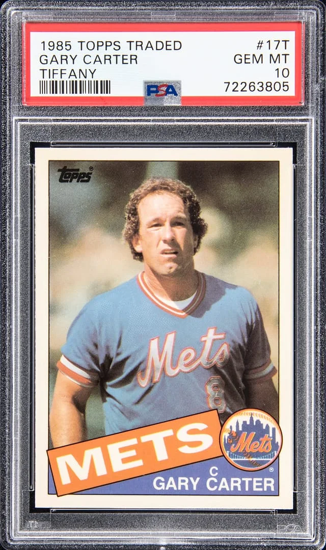 1985 Topps Traded Gary Carter Tiffany #17T card image