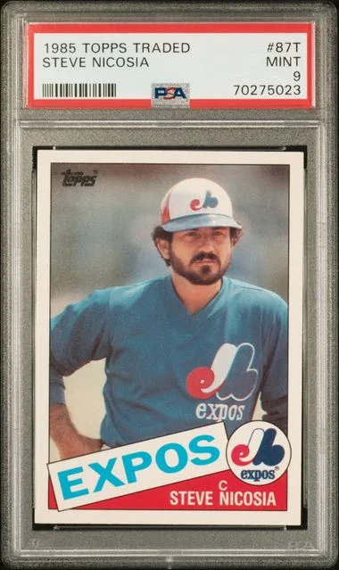 1985 Topps Traded Steve Nicosia #87T card image