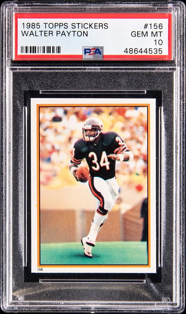 1985 Topps Walter Payton Stickers #156 card image