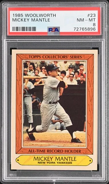 1985 Woolworth Mickey Mantle #23 card image