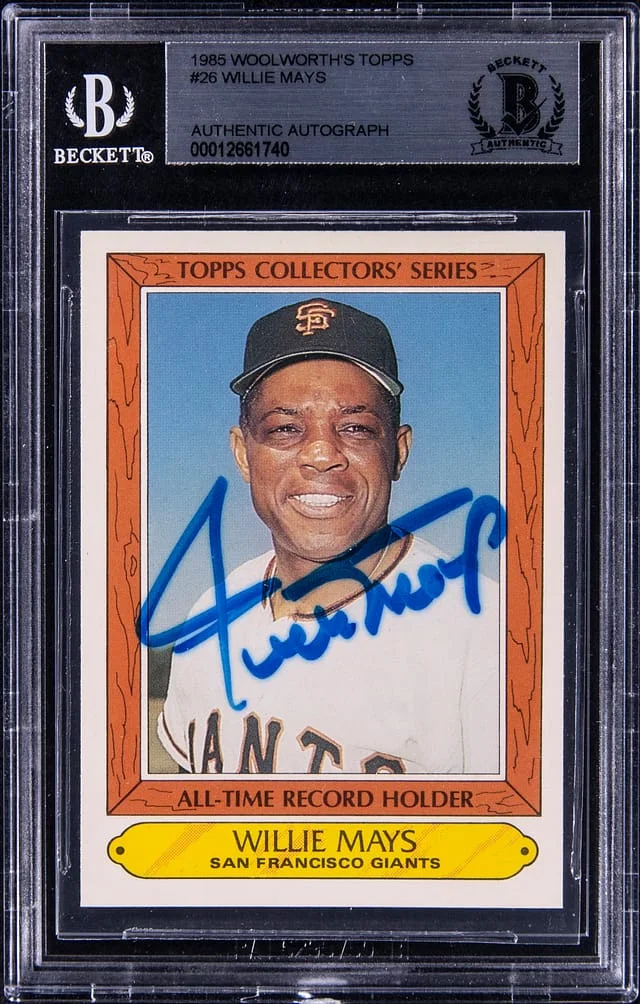 1985 Woolworth's Topps Willie Mays #26 card image