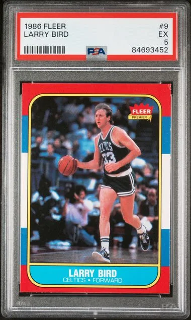 1986-87 Fleer $9 Larry Bird #no-number card image