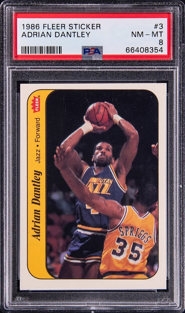 1986-87 Fleer Adian Dantley Sticker #3 card image