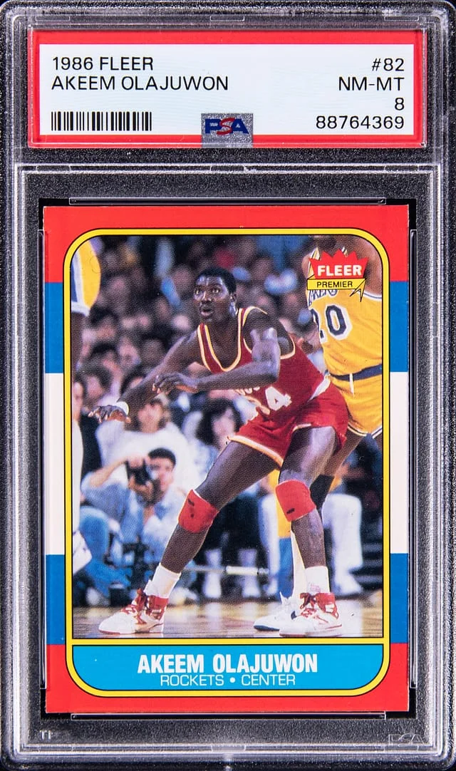 1986-87 Fleer Akeem Olajuwon #62 card image
