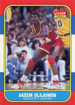 1986-87 Fleer Akeem Olajuwon #82 card image